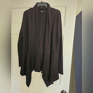 White House Black Market Dark Open Front Cardigan